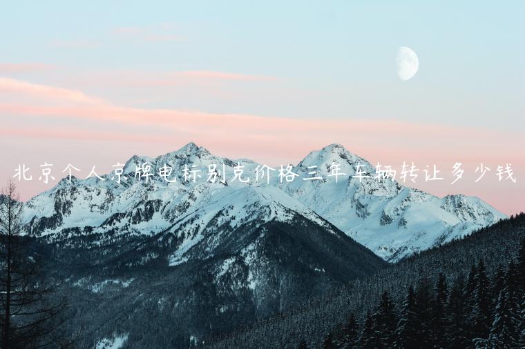 北京个人京牌电标别克价格三年车辆转让多少钱