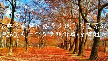 京牌车租赁价格多少钱？闲置京牌买一个多少钱价格(京牌租用)