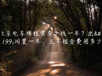 北京电车牌租赁多少钱一年？出租闲置一年、五年租金费用多少