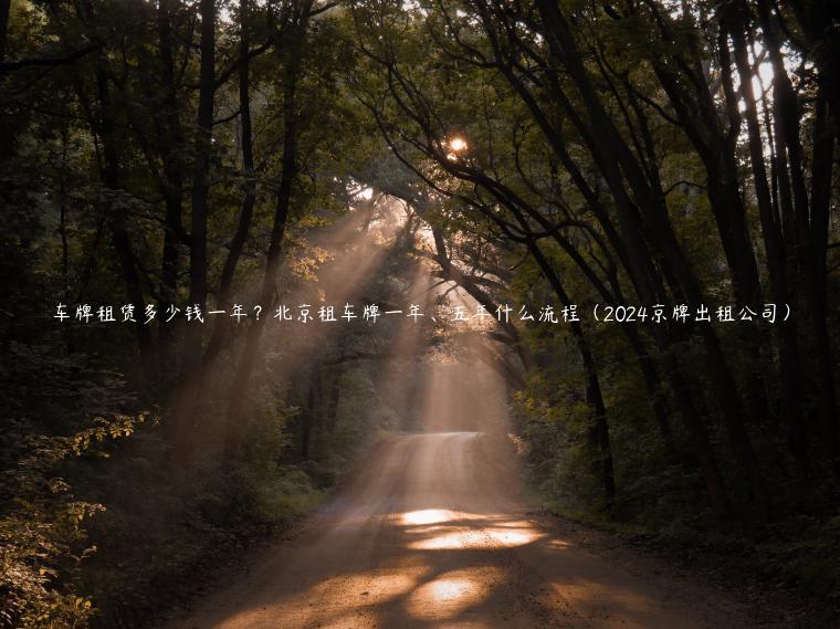 车牌租赁多少钱一年？北京租车牌一年、五年什么流程（2024京牌出租公司）