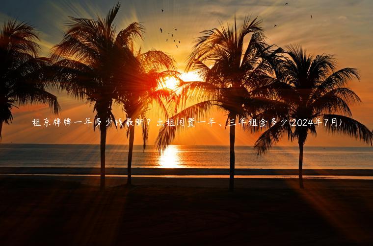 租京牌牌一年多少钱最新？出租闲置一年、三年租金多少(2024年7月)