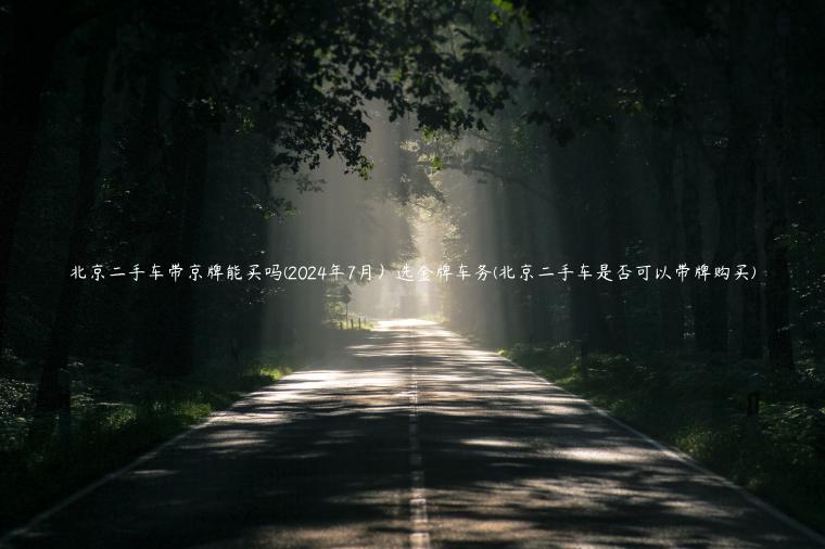 北京二手车带京牌能买吗(2024年7月）选金牌车务(北京二手车是否可以带牌购买)