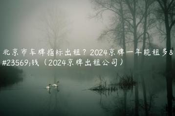 北京市车牌指标出租？2024京牌一年能租多少钱（2024京牌出租公司）