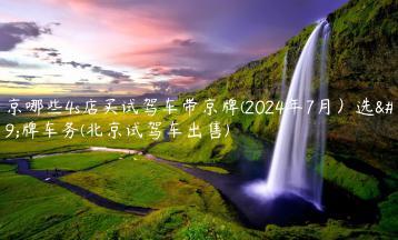 北京哪些4s店买试驾车带京牌(2024年7月）选金牌车务(北京试驾车出售)