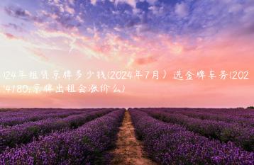 2024年租赁京牌多少钱(2024年7月）选金牌车务(2021年京牌出租会涨价么)
