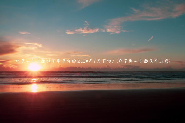北京二手小面班车带京牌的(2024年7月下旬）(带京牌二手面包车出售)