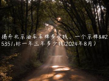揭开北京油车车牌多少钱、一个京牌指标一年三年多少钱(2024年8月）