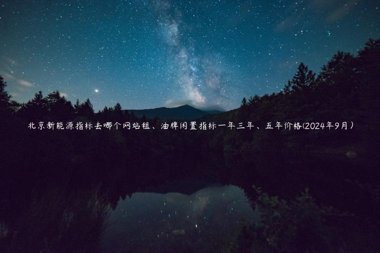 北京新能源指标去哪个网站租、油牌闲置指标一年三年、五年价格(2024年9月）