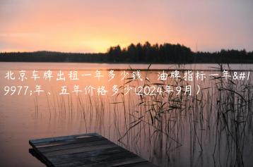 北京车牌出租一年多少钱、油牌指标一年三年、五年价格多少(2024年9月）