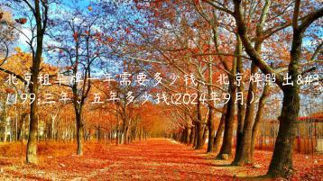 北京租车牌一年需要多少钱、北京牌照出租三年、五年多少钱(2024年9月）