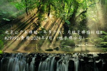 北京公户车牌租一年多少钱、月租京牌指标租用费用(2024年9月）(租京牌公司)