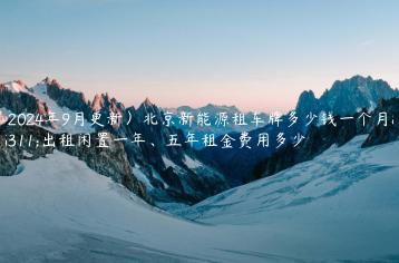 （2024年9月更新）北京新能源租车牌多少钱一个月？出租闲置一年、五年租金费用多少