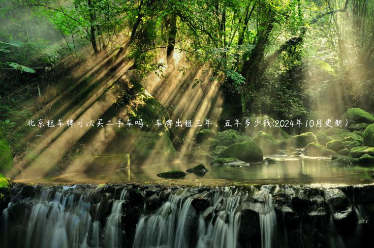 北京租车牌可以买二手车吗、车牌出租三年、五年多少钱(2024年10月更新）