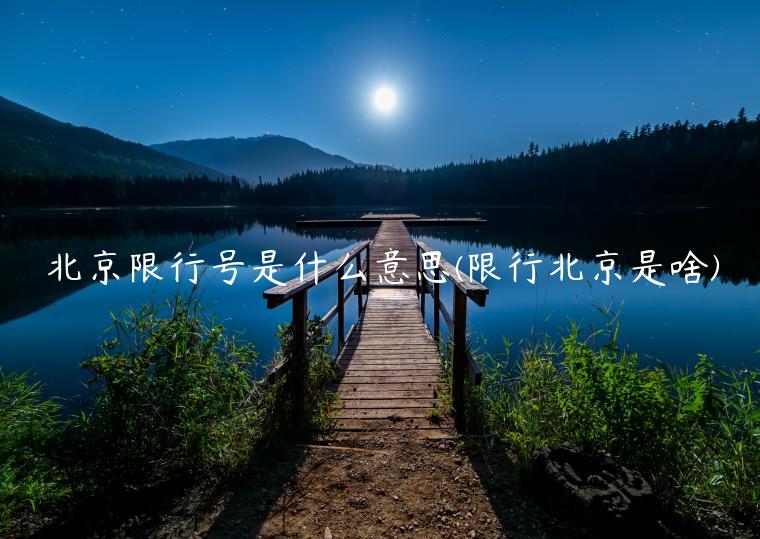 北京限行号是什么意思(限行北京是啥)