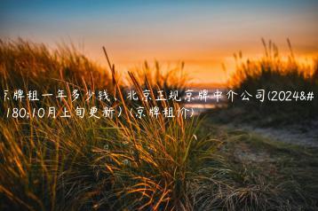 京牌租一年多少钱、北京正规京牌中介公司(2024年10月上旬更新）(京牌租价)