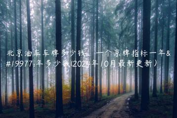北京油车车牌多少钱、一个京牌指标一年三年多少钱(2024年10月最新更新）