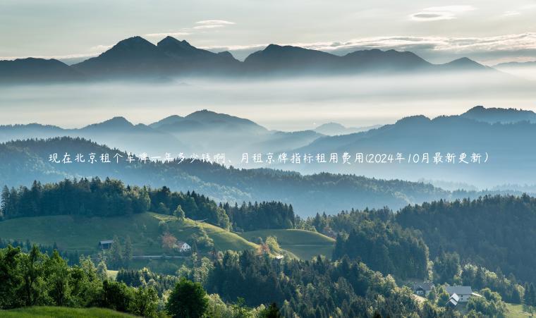 现在北京租个车牌一年多少钱啊、月租京牌指标租用费用(2024年10月最新更新）