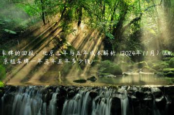 租车牌的回报：北京三年与五年成本解析  (2024年11月）(北京租车牌一年三年五年多少钱)