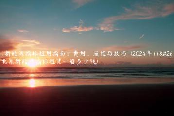 北京新能源指标租用指南：费用、流程与技巧  (2024年11月）(北京新能源指标租赁一般多少钱)