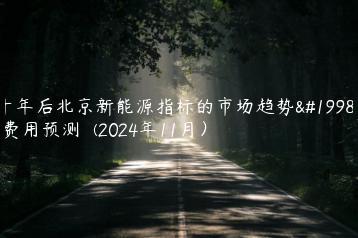 十年后北京新能源指标的市场趋势与费用预测  (2024年11月）