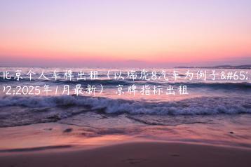 北京个人车牌出租（以瑞虎8汽车为例子，2025年1月最新） 京牌指标出租