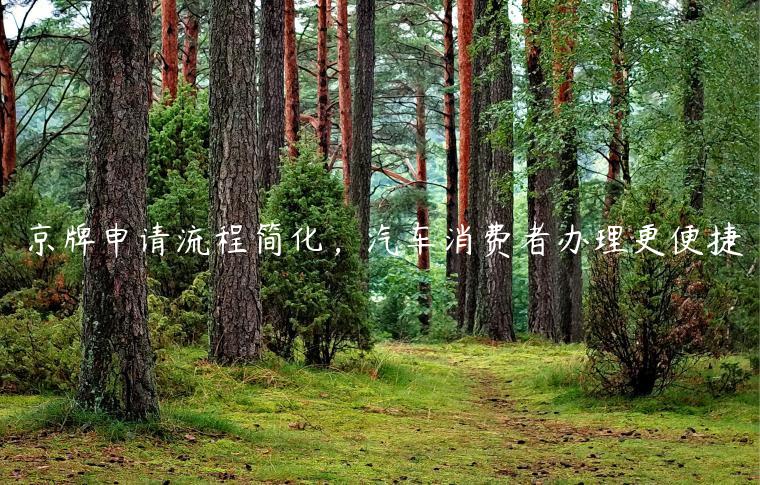京牌申请流程简化，汽车消费者办理更便捷