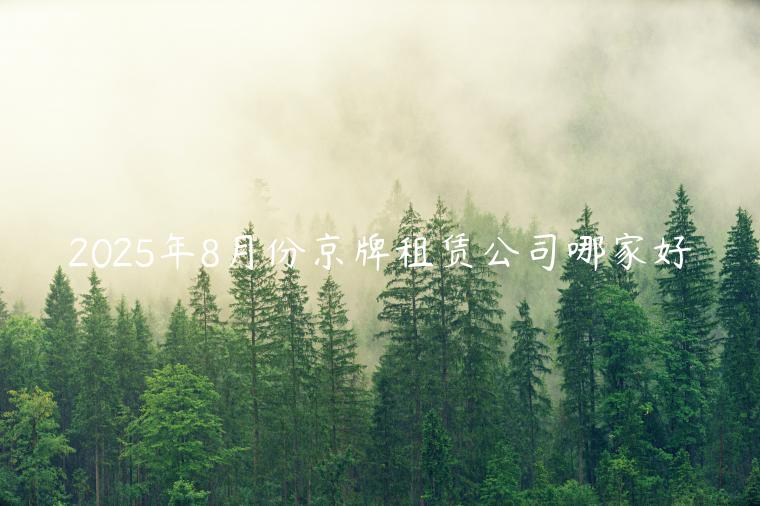 2025年8月份京牌租赁公司哪家好